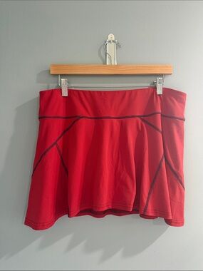 William Murray Golf Red Skort with Black Contrast Stitching